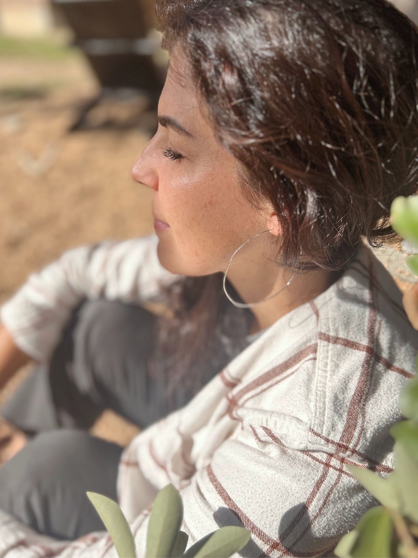 Rustic Hoop Earrings
