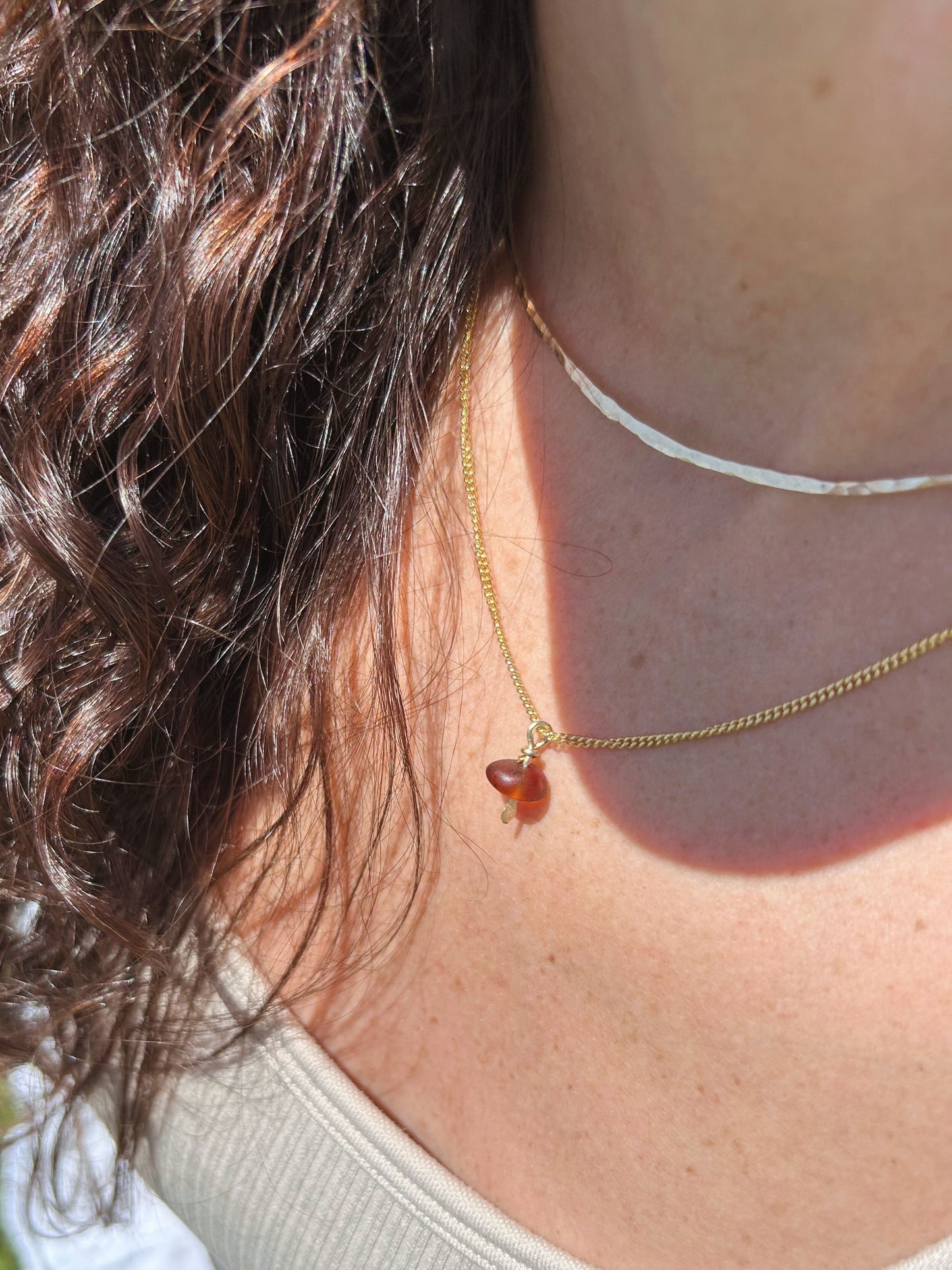 Amber Drop Necklace